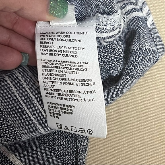 Maeve Anthropologie Women's XS Chatham Chambray Blue & White Button Front Shirt - Picture 15 of 16